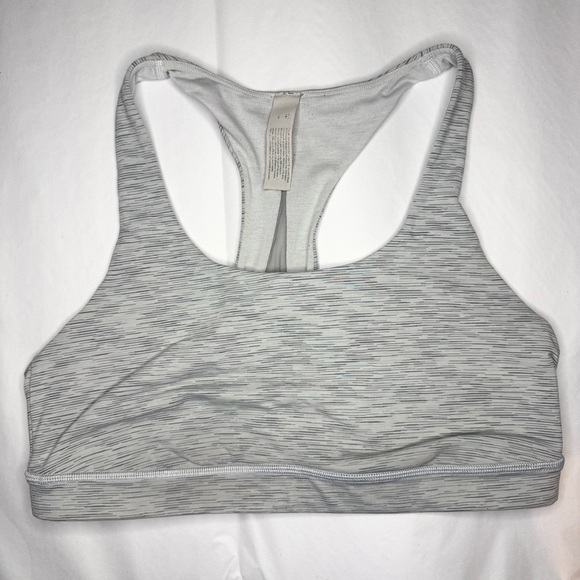 Lululemon Invigorate Sports Bra Wee Are From Space Ice Grey Alpine White Size 10 - Picture 3 of 7